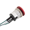 Kép 3/4 - Lapos gomba alakú nyomógomb pajzs nélkül - NO/NC - piros M3-rd