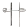 Kép 3/4 - Rugós kilincs és eltolt gomb pár 28mm széles pajzzsal YH-D45L-85-28MM