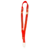 Kép 1/2 - Színes kártya-/pass-tartó nyakbaakasztó szalag - 21 mm széles - piros CH-2036-rd