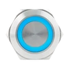 Kép 11/11 - Kimagasló felületű nyomógomb 19mm-es furathoz-NO/NC piros-zöld-kék LED gyűrűvel PB-19-NONC(LED)-rdgnbl