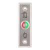 Kép 1/5 - Kimagasló felületű nyomógomb 91 x 28 mm-es INOX pajzzsal - NO - LED piros-zöld - cseppálló PBK-811A(LED)-rdgn