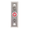 Kép 3/5 - Kimagasló felületű nyomógomb 91 x 28 mm-es INOX pajzzsal - NO - LED piros-zöld - cseppálló PBK-811A(LED)-rdgn