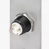 Kép 3/3 - LED-es mikrokapcsolós nyomógomb pajzzsal - NO -fekete- piros-zöld - cseppálló (IP65) PBK-B-16-NO-bk(LED)-rdgn