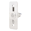 Kép 5/8 - ON-OFF kapcsoló világító LED-el, 35mm széles INOX pajzson PBK-B-19L-NONC-rdgn