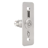 Kép 6/8 - ON-OFF kapcsoló világító LED-el, 35mm széles INOX pajzson PBK-B-19L-NONC-rdgn