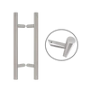 Kép 1/3 - Henger alakú 500 mm hosszú INOX fogantyú pár 45°-os lábakkal - 32 mm csőátmérővel YH-500V/32