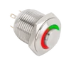 Kép 1/6 - Mikrokapcsolós nyomógomb LED-es - NO - 19mm - piros/zöld - cseppálló (IP65) PB-19-NO(LED)-rdgn