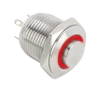 Kép 3/6 - Mikrokapcsolós nyomógomb LED-es - NO - 19mm - piros/zöld - cseppálló (IP65) PB-19-NO(LED)-rdgn