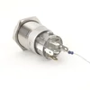 Kép 4/5 - Nyomólapkás bistabil kapcsoló LED NO/NC - 19mm - piros/zöld - cseppálló (IP65) PB-19L-NONC-rdgn