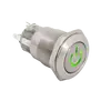 Kép 1/5 - Nyomólapkás bistabil kapcsoló LED NO/NC - 19mm - piros/zöld - cseppálló (IP65) PB-19L-NONC-rdgn