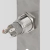 Kép 6/6 - LED-es mikrokapcsolós nyomógomb pajzzsal - NONC - piros/zöld - cseppálló (IP65) PBK-A-16-NONC(LED)-rdgn