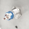 Kép 5/5 - LED-es mikrokapcsolós nyomógomb pajzzsal - NONC - piros-zöld - cseppálló (IP65) PBK-C-19-NONC(LED)-rdgn