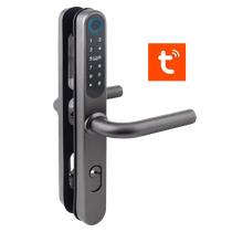 Intelligens AIRBNB zár - fekete - ujjnyomat/RFID/PIN azonosítás - 13,56 MHz MIFARE - BLE - TUYA - IP65 929PG-62-F(TUYA)