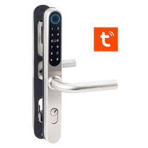 Intelligens AIRBNB zár - INOX - ujjnyomat/RFID/PIN azonosítás - 13,56 MHz MIFARE - BLE - TUYA - IP65 929SS-62-F(TUYA)