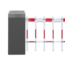 Szervo motoros sorompó - ipari helyekre - 4,5m alsó rácsos kar - szürke sorompótest - balos BXB-S18CB02I-gy-2F4.5-L