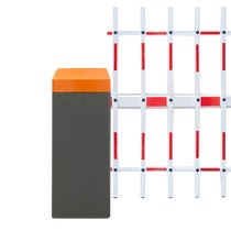 Szervo motoros sorompó - ipari helyekre - 4 m alsó-felső rácsos kar - narancs-szürke sorompótesttel - balos BXB-S18CB02I-or-3F4-L