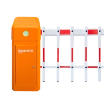 Szervo motoros sorompó - nagy forgalmú helyekre - 4,5m alsó rácsos kar - narancs sorompótest - balos BXB-S20CB01I-or-2F4.5-L
