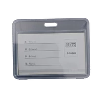 Műanyag átlátszó kártyatartó tok - fekvő CH-1094H