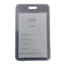 Műanyag átlátszó kártyatartó tok - álló CH-1094V