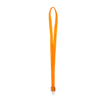 Színes pass-tartó nyakbaakasztó szalag - 16 mm széles - narancs CH-1534-or
