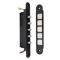 Áramátadó kontaktuspár - nyíló ajtóba pántoldalra - 5 érintkezős - fekete DLK-405-5