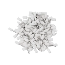 Érvéghüvely AWG22 (0.5mm2) vezetékhez 8mm hosszú fehér köpeny (100 db/csomag) LA-E0508-wh(P100)