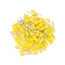 Érvéghüvely AWG20 (0.75mm2) vezetékhez 10mm hosszú sárga köpeny (100 db/csomag) LA-E7510-yo(P100)