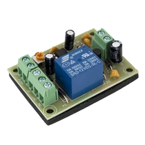 Időzítő modul relés 12V DC vezérléssel 0-30mp időzítéssel PCB-505