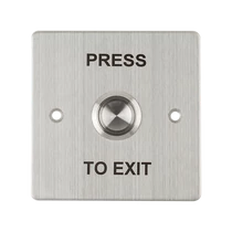 Mikrokapcsolós nyomógomb pajzzsal - NO/NC - INOX pajzzsal 86x86 - cseppálló (IP67) S88622D