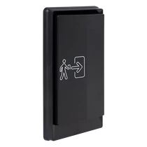 Nagyméretű könyök nyomógomb NO/NC kimenettel, piktogrammal és IP67 védelemmel, fekete SMB-S002B