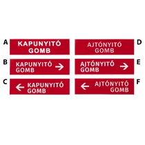 Kis méretű műanyag tábla nyomógomb jelöléshez-C TABLA-1C