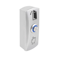 Felületre szerelhető fémházas nyomógomb NO Kék LED gyűrűvel Z30(LED)-bl