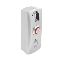 Felületre szerelhető fémházas nyomógomb NO piros LED gyűrűvel Z30(LED)-rd