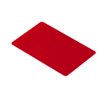 RFID kártya EM4100 chippel, vékony 125 kHz piros IDT-1001EM-C-rd