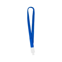 Színes kártya-/pass-tartó nyakbaakasztó szalag - 21 mm széles - kék CH-2036-bl