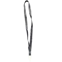 Színes pass-tartó nyakbaakasztó szalag - 16 mm széles - fekete CH-1528-bk
