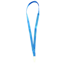 Színes pass-tartó nyakbaakasztó szalag - 16 mm széles - kék CH-1528-bl
