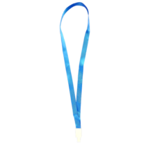 Színes pass-tartó nyakbaakasztó szalag - 16 mm széles - kék CH-1528-bl