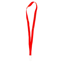 Színes pass-tartó nyakbaakasztó szalag - 16 mm széles - piros CH-1528-rd