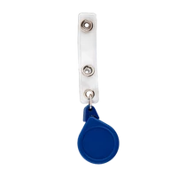 Ruhára csíptethető műanyag kártya-/pass-tartó csipesz - kihúzható CH-437-bl