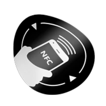 NFC antimetal matrica NXP NTAG213 chippel (13,56MHz) -fekete NFC-3513-bk