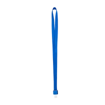 Színes pass-tartó nyakbaakasztó szalag - 16 mm széles - kék CH-1534-bl