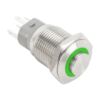 Nyomógomb piros-zöld LED világítással PB-16-NONC(LED)-rdgn