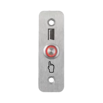 LED-es mikrokapcsolós nyomógomb pajzzsal - NO - piros - cseppálló (IP65) PBK-A-16-NO(LED)-rd