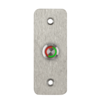 LED-es mikrokapcsolós nyomógomb pajzzsal - NONC - piros-zöld - cseppálló (IP65) PBK-B-16-NONC(LED)-rdgn