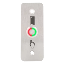 LED-es mikrokapcsolós nyomógomb pajzzsal - NONC - piros-zöld - cseppálló (IP65) PBK-B-16-NONC(LED)-rdgn