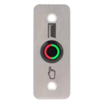 LED-es mikrokapcsolós nyomógomb pajzzsal - NO -fekete- piros-zöld - cseppálló (IP65) PBK-B-19-NO-bk(LED)-rdgn