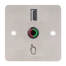 LED-es mikrokapcsolós nyomógomb pajzzsal - NO -fekete- piros-zöld - cseppálló (IP65) PBK-C-16-NO-bk(LED)-rdgn