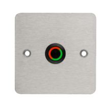 LED-es mikrokapcsolós nyomógomb pajzzsal - NO -fekete- piros-zöld - cseppálló (IP65) PBK-C-16-NO-bk(LED)-rdgn
