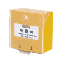 Visszaállítható kézi jelzésadó védőfedéllel 3 kapcsolós NO/NC/COM sárga SCP-100-yo